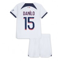 Paris Saint-Germain Danilo Pereira #15 Vieras Peliasu Lasten 2023-24 Lyhythihainen (+ Lyhyet housut)